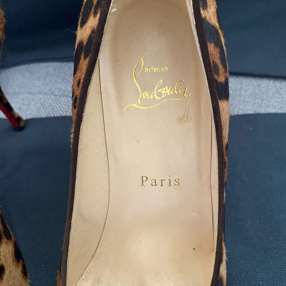 Christian Louboutin Piou Piou Leopard Calf Hair Heels - Picture 11 of 12